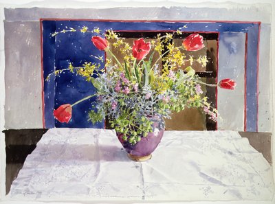 花瓶の中の春の花 作： Lucy Willis