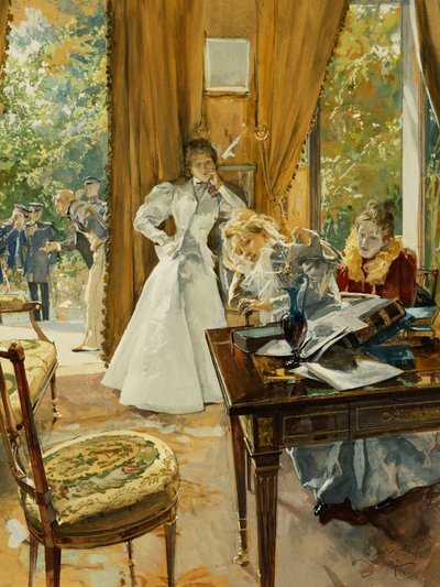 応接室で、1897 作： Ludek or Ludwig Marold