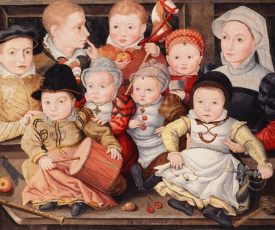子供のグループの肖像画、1565 作： Ludger Tom the Younger Ring