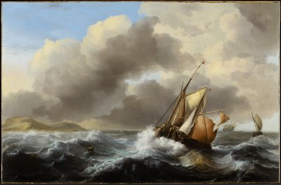 1864年の重海沖合漁船 作： Ludolf Backhuysen