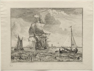 アムステルダムの遠景、1701年。 作： Ludolf Backhuysen