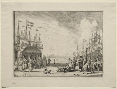 アムステルダムの港、1701年。 作： Ludolf Backhuysen