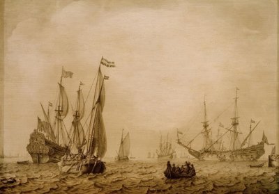 フリシンゲンロードステッドの船（？） 作： Ludolf Backhuysen