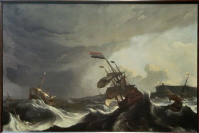 激しい嵐の時に必要な船 作： Ludolf Backhuysen