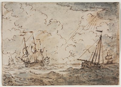 海上の船 作： Ludolf Backhuysen