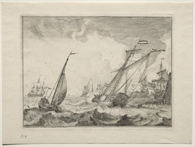 疾風の船、1701年。 作： Ludolf Backhuysen