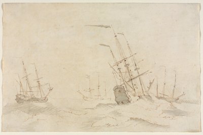 船、後半1600年代。 作： Ludolf Backhuysen