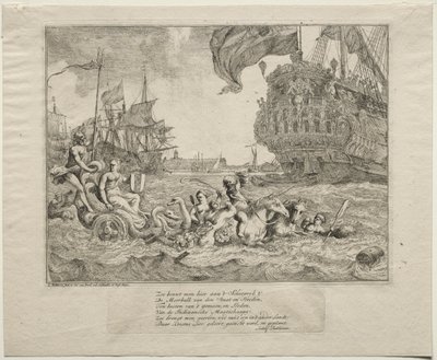 アムステルダムのネプチューンズチャリオット乗馬、1701年。 作： Ludolf Backhuysen