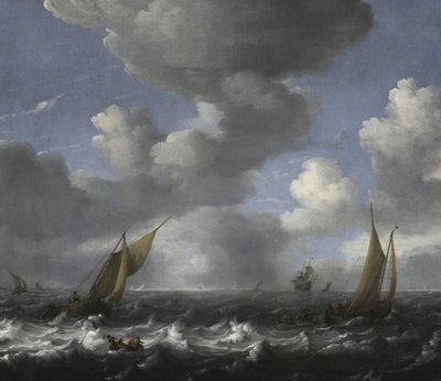 海景と漁船 作： ルドルフ・バクホイゼン
