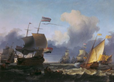 デ・ルイター提督への指揮権委譲（1665年6月18日、テクセル沖にて 作： ルドルフ・バクホイゼン