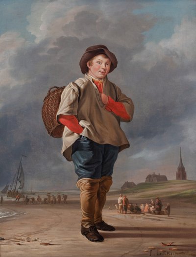 浜辺のフィッシャーボーイ 作： Ludolf I Backhuysen