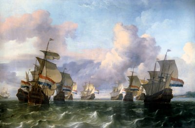 インド会社のオランダの翼。Ludolf Backhuysen（1631-1708）の絵 Ec.Hol. 作： Ludolf I Backhuysen