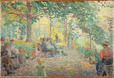 モントゥリス公園での昼下がり、1919年頃（絵画） 作： Ludovic Vallee