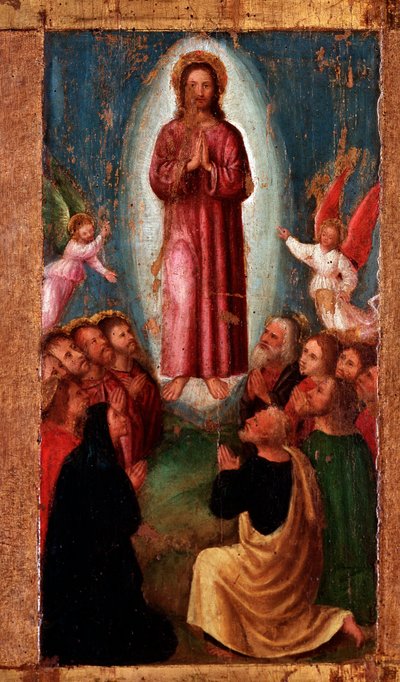 ロザリオの神秘。復活したキリストの出現（木画 作： Ludovico Brea