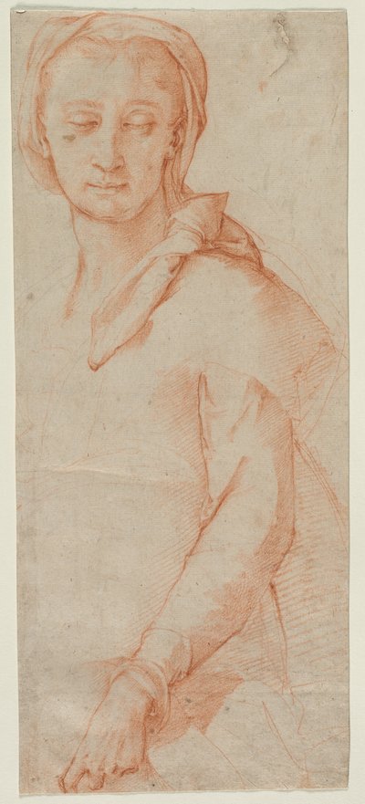 女性の半身像研究、1500年代。 作： Ludovico Cardi Cigoli