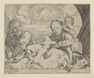 アーチの下の聖家族 作： Ludovico Carracci