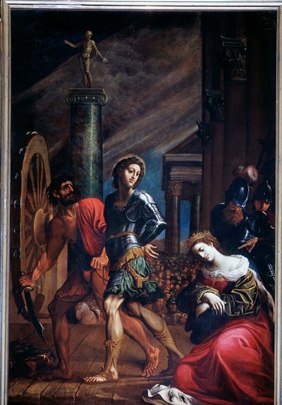 アレキサンドリアの聖ゲオルギウスと聖カタリナの殉教（絵画 作： Ludovico Carracci