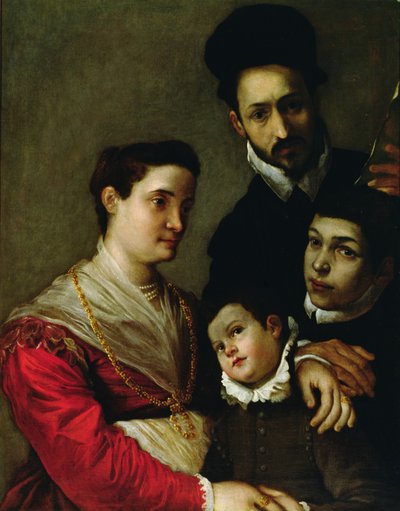 タッコーニ家の肖像（キャンバスに油彩） 作： Ludovico Carracci
