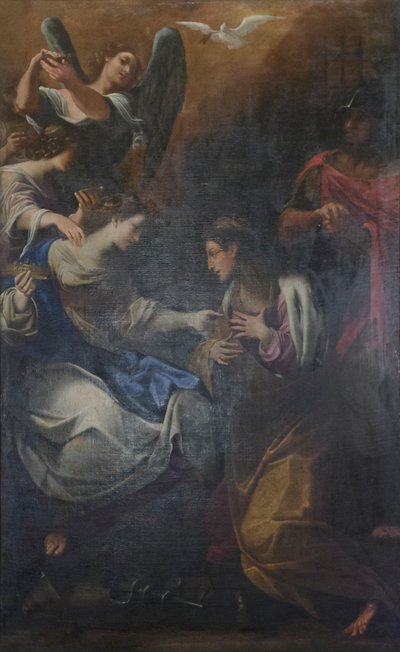 ファウスティナ女帝の獄中訪問を受けたアレクサンドリアの聖カタリナ 作： Ludovico Carracci