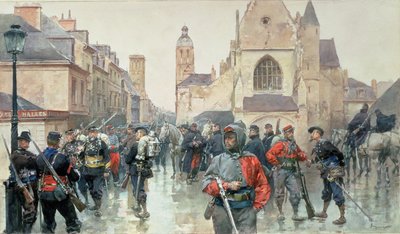 トゥールでのガリバルディーニとフランス軍の集まり 作： Ludovico Marchetti