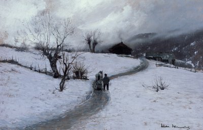 馬とそりを持つ男 作： Ludvig Skramstad