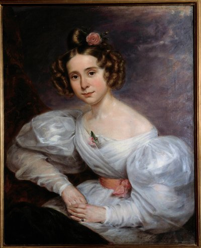 若い女性の肖像」 オーギュスト・シッター（1805-1889）の絵画 19世紀 オルレアン美術館 作： Ludwig August or Louis August Schwiter