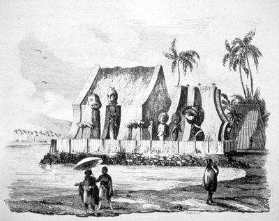 ティリタテア湾のキングス寺院、c1746-1830 作： Ludwig Choris