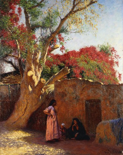 村の外のアラブの家族 作： Ludwig Deutsch