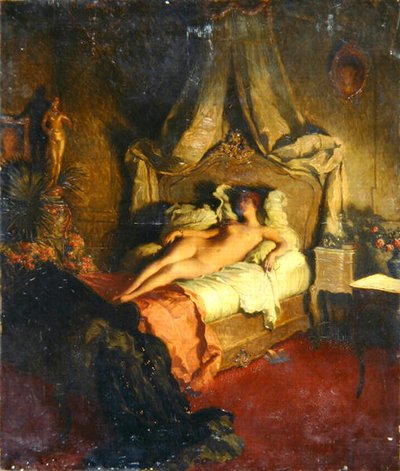 Nude on a Red Bed 作： Ludwig Deutsch