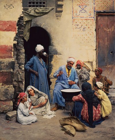 The Milk Seller, Cairo 作： Ludwig Deutsch