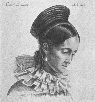 シャーロットアマリーハッセンフルーク、1820年 作： Ludwig Emil Grimm