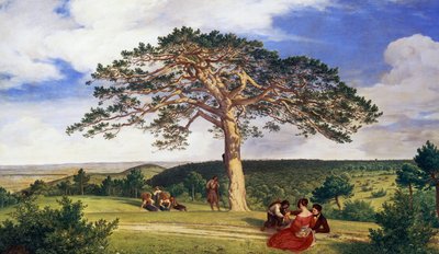 モディング近郊のブルール渓谷の大きな松 作： Ludwig Ferdinand Schnorr von Carolsfeld