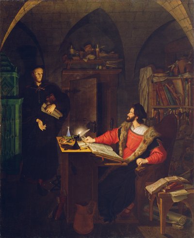研究中のファウストとメフィスト 作： Ludwig Ferdinand Schnorr von Carolsfeld