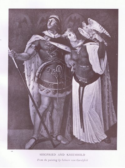 ジーフリートとクリームヒルト、1920年代 作： Ludwig Ferdinand Schnorr von Carolsfeld