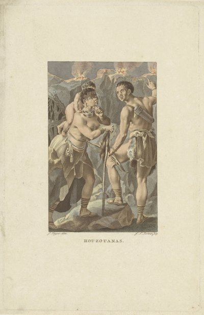 南アフリカの住民 (Hozouana) Houzouanas (オブジェクトのタイトル) 作： Ludwig Gottlieb Portman