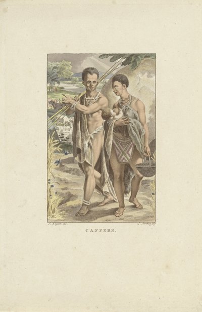 南アフリカの住民 Caffers (オブジェクトのタイトル) 作： Ludwig Gottlieb Portman
