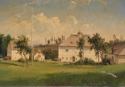 田園地帯、団地の眺め 作： Ludwig Halauska