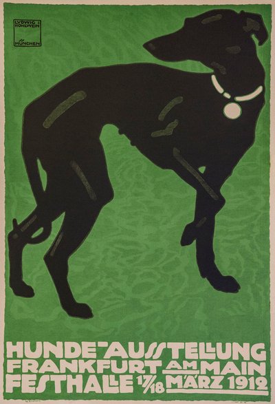 ドッグショー、1912。 作： Ludwig Hohlwein