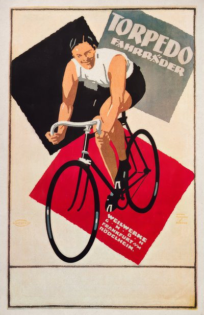 Torpedo Weilwerkeの自転車 作： Ludwig Hohlwein