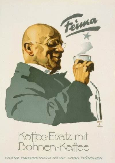 Feima - 豆のコーヒーを使ったコーヒー代用品 作： Ludwig Hohlwein