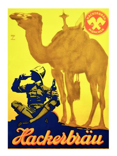 ハッカブリューのビール 作： Ludwig Hohlwein
