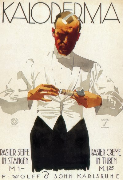 Caloderma / RASIERSEIFE IN STANGEN / RASIERCREME IN TUBEN 作： Ludwig Hohlwein