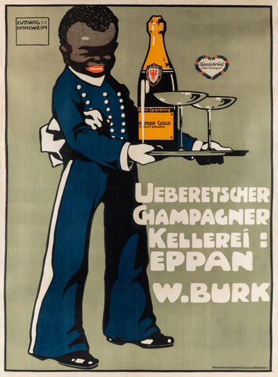 ウエベレッチャー シャンパーニュ ワイナリー、c. 1909年。 作： Ludwig Hohlwein
