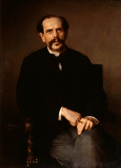 男の肖像」、1861年。 作： Ludwig Knaus