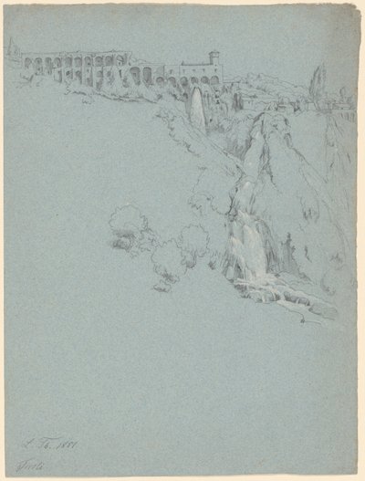 マエケナスの別荘のあるチボリの滝 作： Ludwig Thiersch