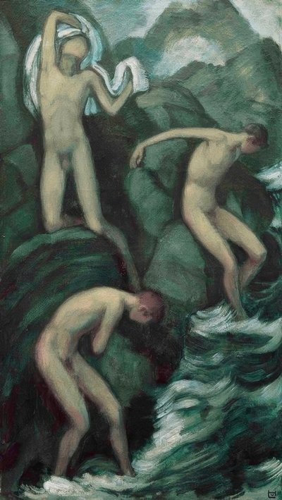 渓流 作： Ludwig von Hofmann
