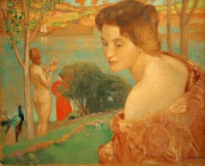 ビーチの女の子 作： Ludwig von Hofmann