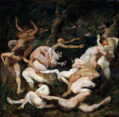 女性の誘拐、20世紀。 作： Ludwig von Hofmann