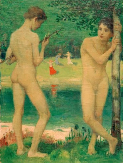 2人の若者 作： Ludwig von Hofmann