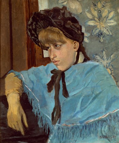 ルイジ・レヴィ（1858年または1860年～1939年生まれ）の「若いモデル」、油彩・キャンバス、47x38cm 作： Luigi Levi